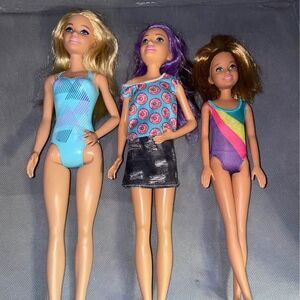 3 Barbie Dolls